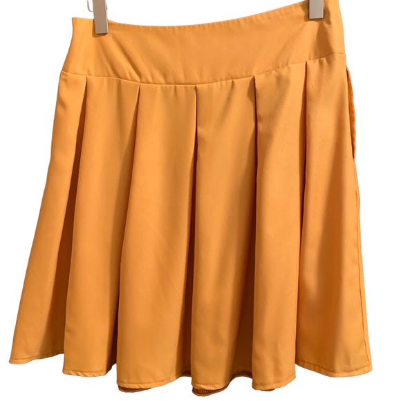 COPY - Charles Richards Women’s Pleated Skirt Mustard/Yellow Color Size XL - Picture 2 of 6